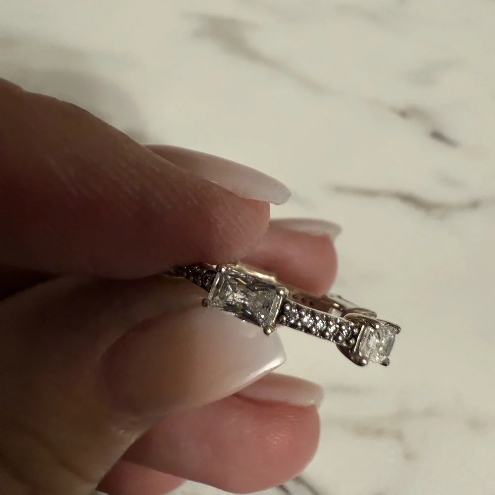 TRADE. Pandora Sterling Silver Rings. Stacking Set of 3 - Picture 2 of 6